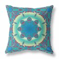 Palacedesigns 18 in. Jewel Indoor & Outdoor Zippered Throw Pillow Blue Green & Red PA3098479